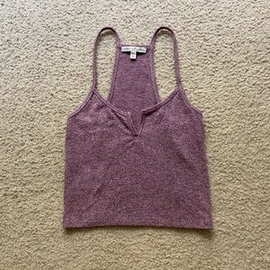 Soft heather pink crop top